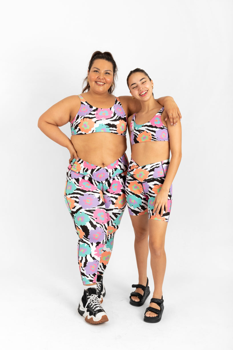 Legging cebra floral