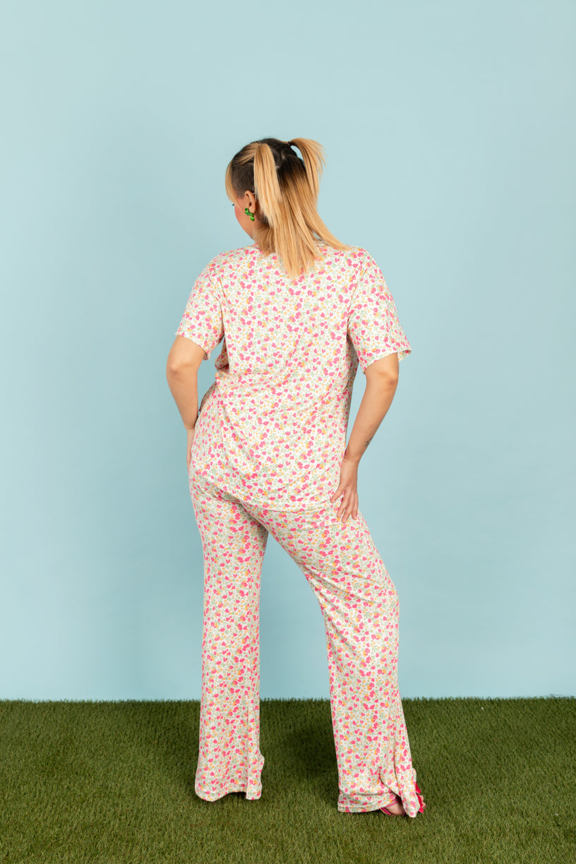 Set picnic con pantalón florecitas claras