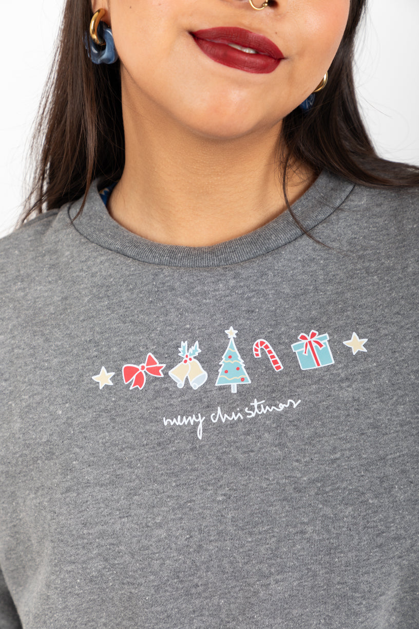 Sudadera Dulce Navidad Felpa Festiva