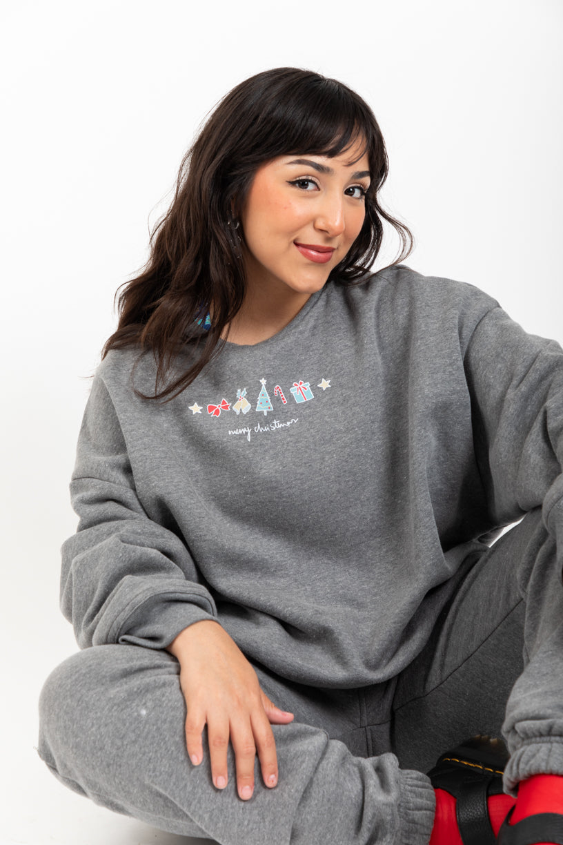 Sudadera Dulce Navidad Felpa Festiva