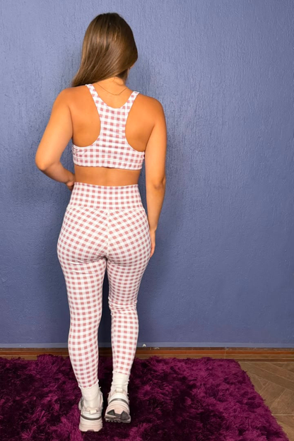 Legging vichy latte