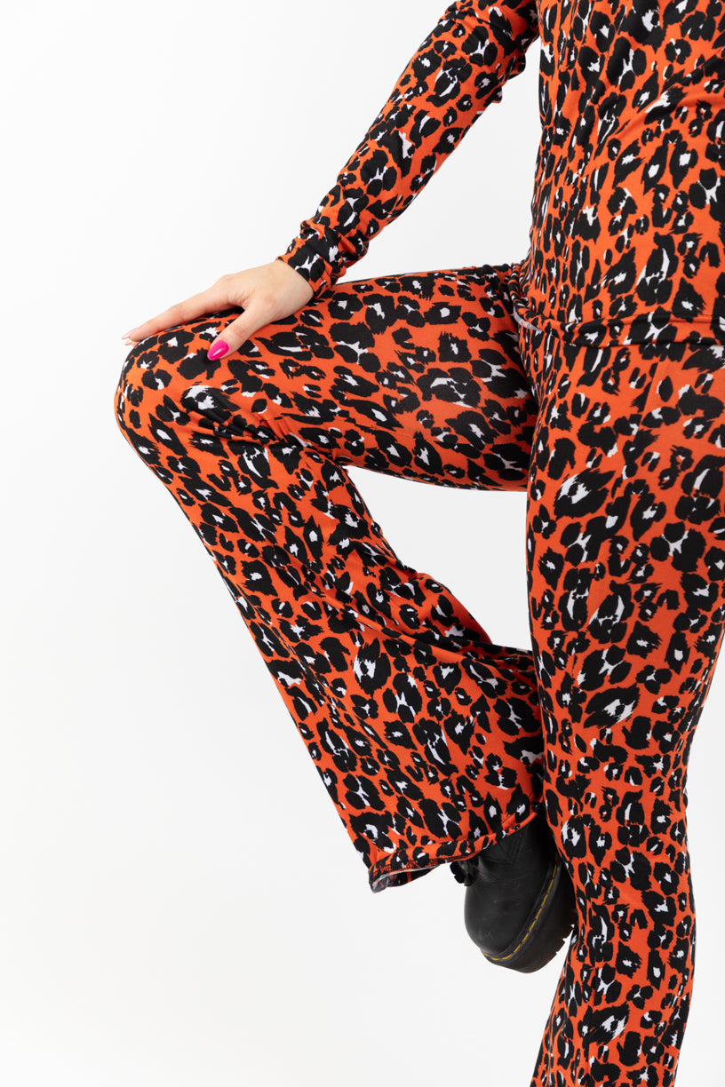 Set Leopardo Naranja Legging Acampanado S - Main Image
