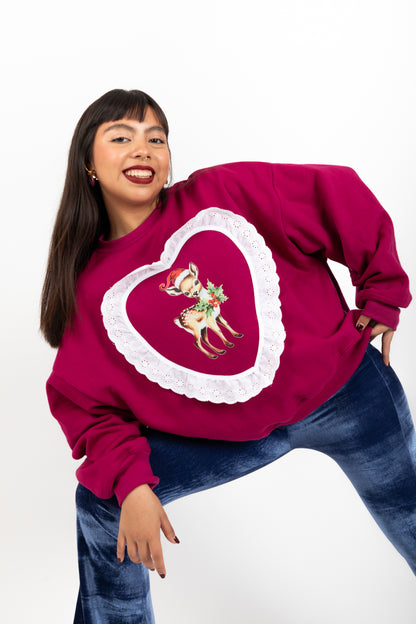 Sudadera Venadito Corazón y Diseño Único