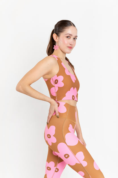 Crop Top Bloom Estampado Floral Vibrante