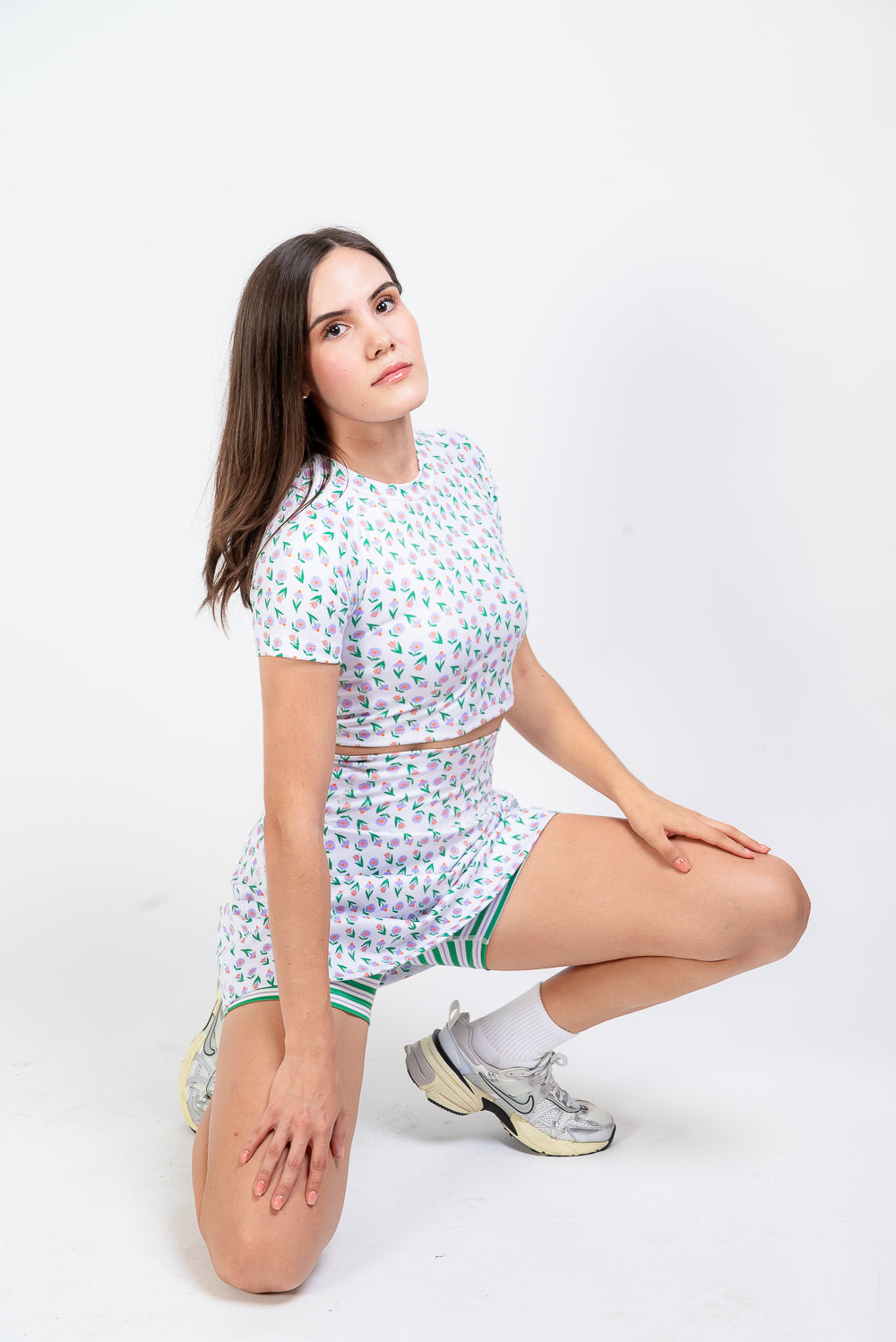 Mini falda deportiva mini tulip blanco