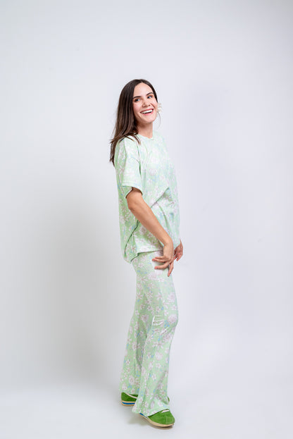 Set Soft green con legging