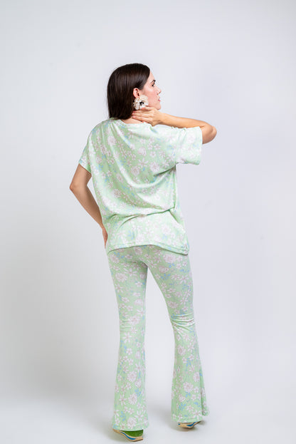 Set Soft green con legging