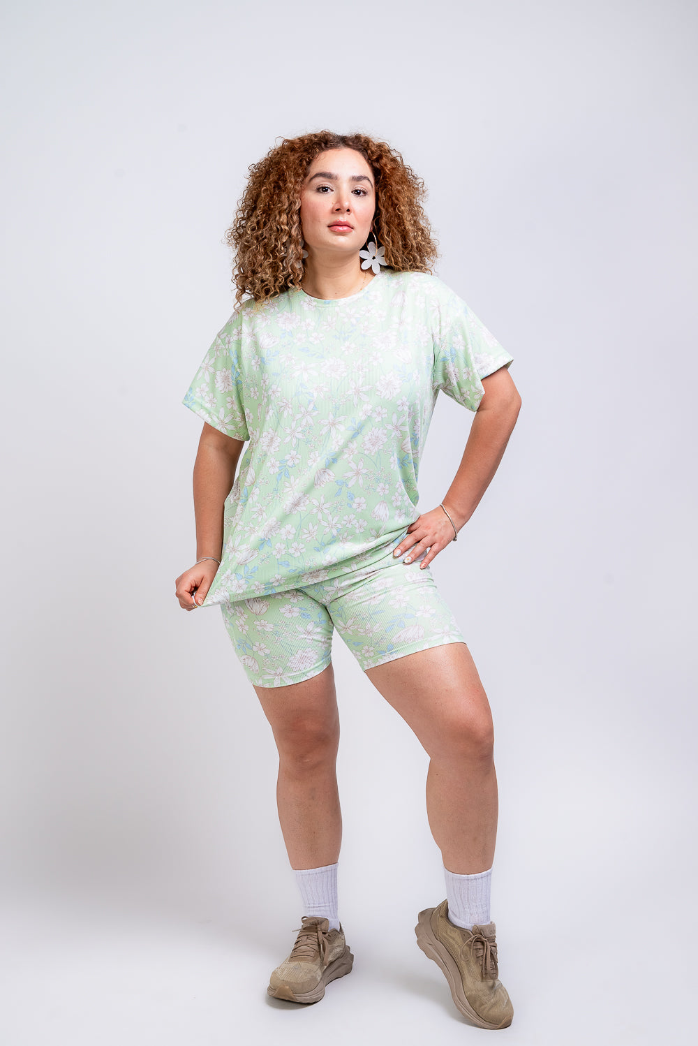 Set Soft green con biker