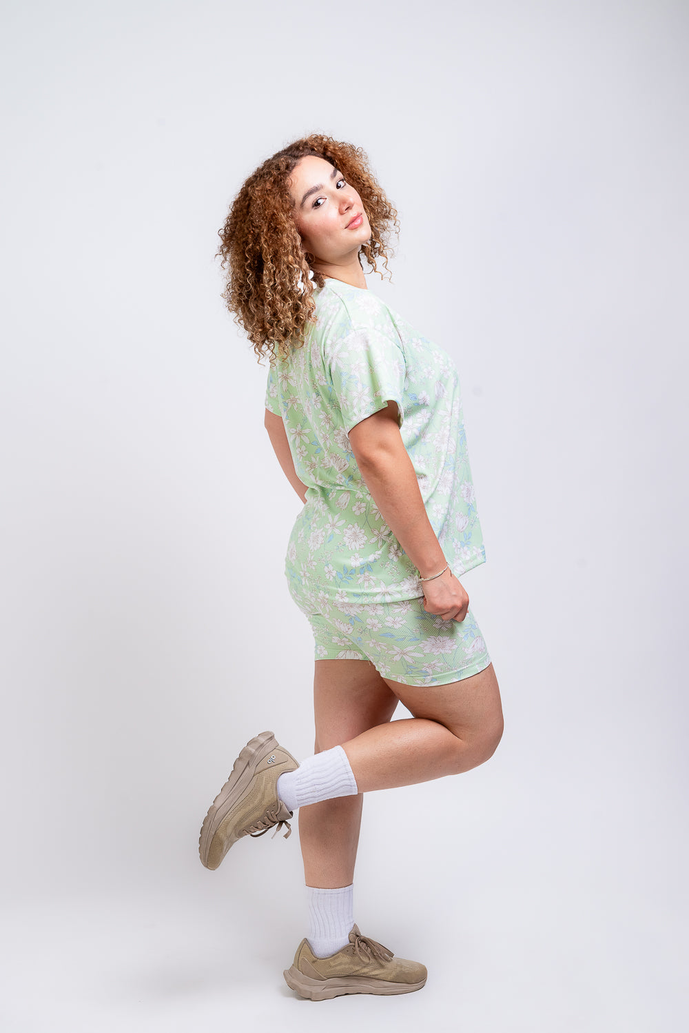 Set Soft green con biker
