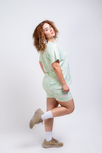 Set Soft green con biker